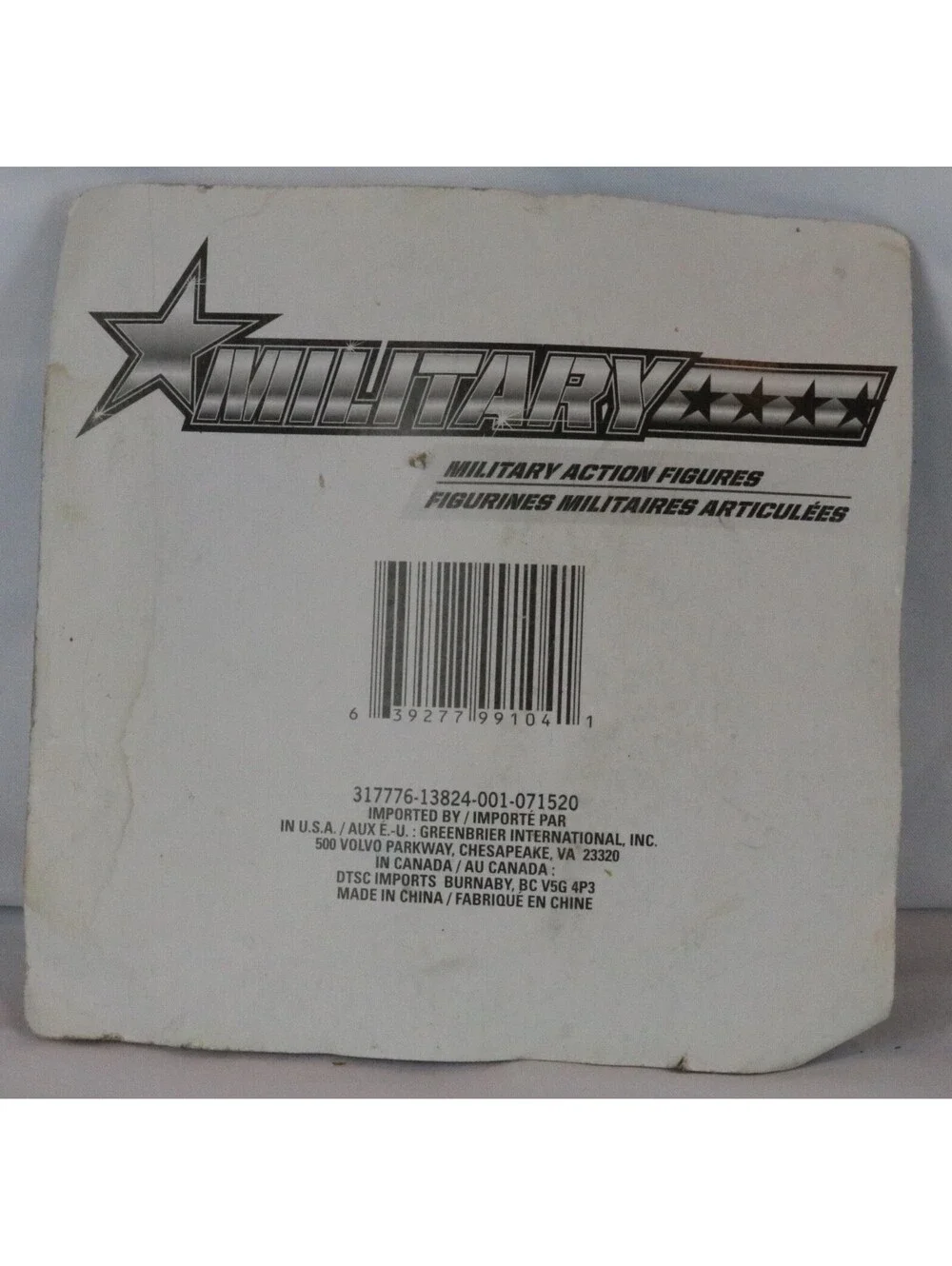 Military Action Figure with Weapon and Barricade Sandbags Greenbrier